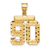 14k Medium Diamond-cut Number 90 Charm