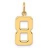 14k Medium Polished Number 8 Charm