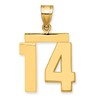 14k Medium Polished Number 14 Charm