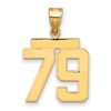 14k Medium Polished Number 79 Charm