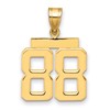 14k Medium Polished Number 88 Charm