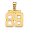 14k Medium Polished Number 89 Charm