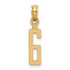 14k Polished Number 6 Pendant