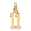 14k Polished Number 11 Pendant