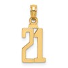 14k Polished Number 21 Pendant