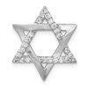 14k White Gold 1/4 carat Diamond Star of David Chain Slide