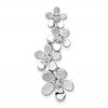 14k White Gold 1/8 carat Diamond Four Flower Chain Slide