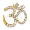14k 3/8 carat Diamond Om Symbol Chain Slide