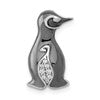 14k White Gold with Black Rhodium Diamond Penguin Chain Slide