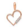 14k Rose Gold 1/20 carat AA Diamond Heart Pendant