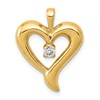 14k 1/10 carat AA Diamond Heart Pendant