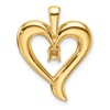 14k Holds 1-2.9mm Stone Heart Pendant Mounting