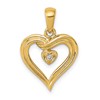 14k .02 carat AA Diamond Heart Pendant
