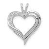 14k White Gold 1/20 carat Diamond Fancy Heart Pendant