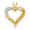 14k 1/20 carat Diamond Fancy Heart Pendant