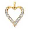 14k 1/4 carat Diamond Heart Pendant