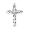 14k White Gold 3/4 carat AA Diamond Cross Chain Slide