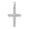 14k White Gold 1/10 carat Diamond Cross Pendant