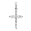 14k White Gold 1/6 carat Diamond Cross Pendant