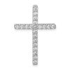 14k White Gold 1/2 carat Diamond Cross Chain Slide Pendant