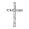 14k White Gold 3/4 carat Diamond Latin Cross Chain Slide
