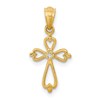 14k Diamond Accented Cross Pendant