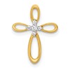 14k 1/20 carat Diamond Cross Slide Pendant