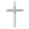 14k White Gold .03 carat Diamond Cross Chain Slide