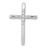 14k White Gold 1/10 carat Diamond Cross Chain Slide