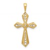14k AA Diamond Passion Cross Pendant
