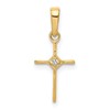 14k Small .01 carat Diamond Cross Pendant
