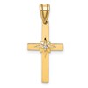 14k Diamond Star Cross Pendant