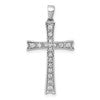 14k White Gold 1/5 carat Diamond Cross Pendant