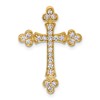 14k 1/2 carat Diamond Budded Cross Chain Slide