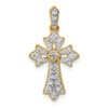 14k 1/10 carat Diamond Fancy Cross Pendant