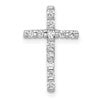 14k White Gold 1/4 carat Diamond Cross Chain Slide