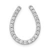 14k White Gold 1/3 carat Diamond Horseshoe Chain Slide