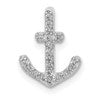 14k White Gold 1/10 carat Diamond Anchor Chain Slide