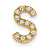 14K Diamond Letter S Initial Charm