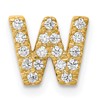 14K  Diamond Letter W Initial Charm