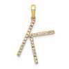 14K Diamond Letter K Initial Pendant
