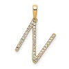 14K Diamond Letter N Initial Pendant
