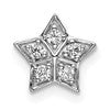 14k White Gold 1/10 carat Diamond Star Chain Slide Pendant
