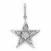 14k White Gold Polished 1/4 carat Diamond Star Pendant