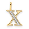 14k Diamond Initial X Pendant
