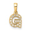 14K Diamond Letter G Initial with Bail Pendant