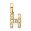 14K Diamond Letter H Initial with Bail Pendant
