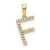 14K Diamond Letter F Initial Pendant