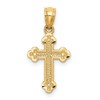 14k Small Budded Cross Charm