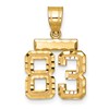14k Small Brushed Diamond-cut Number 83 Charm